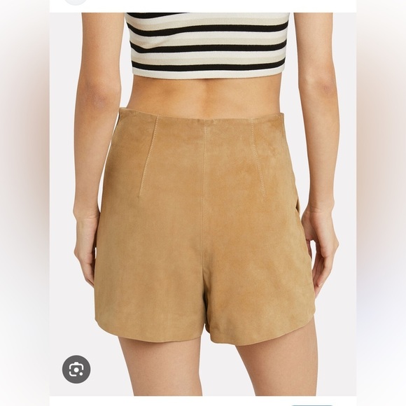 Fifth & Mode Camel Suede Lace-Up Shorts | Intermix | Size 6 - Picture 8 of 8